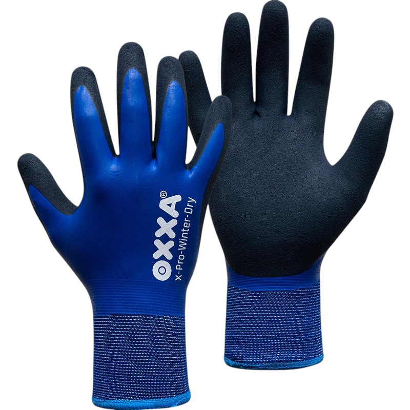 OXXA® X-Pro-Winter 51-870 Handschoenen - Koudebestendig - Latex - Blauw/Zwart - Maat 8/M